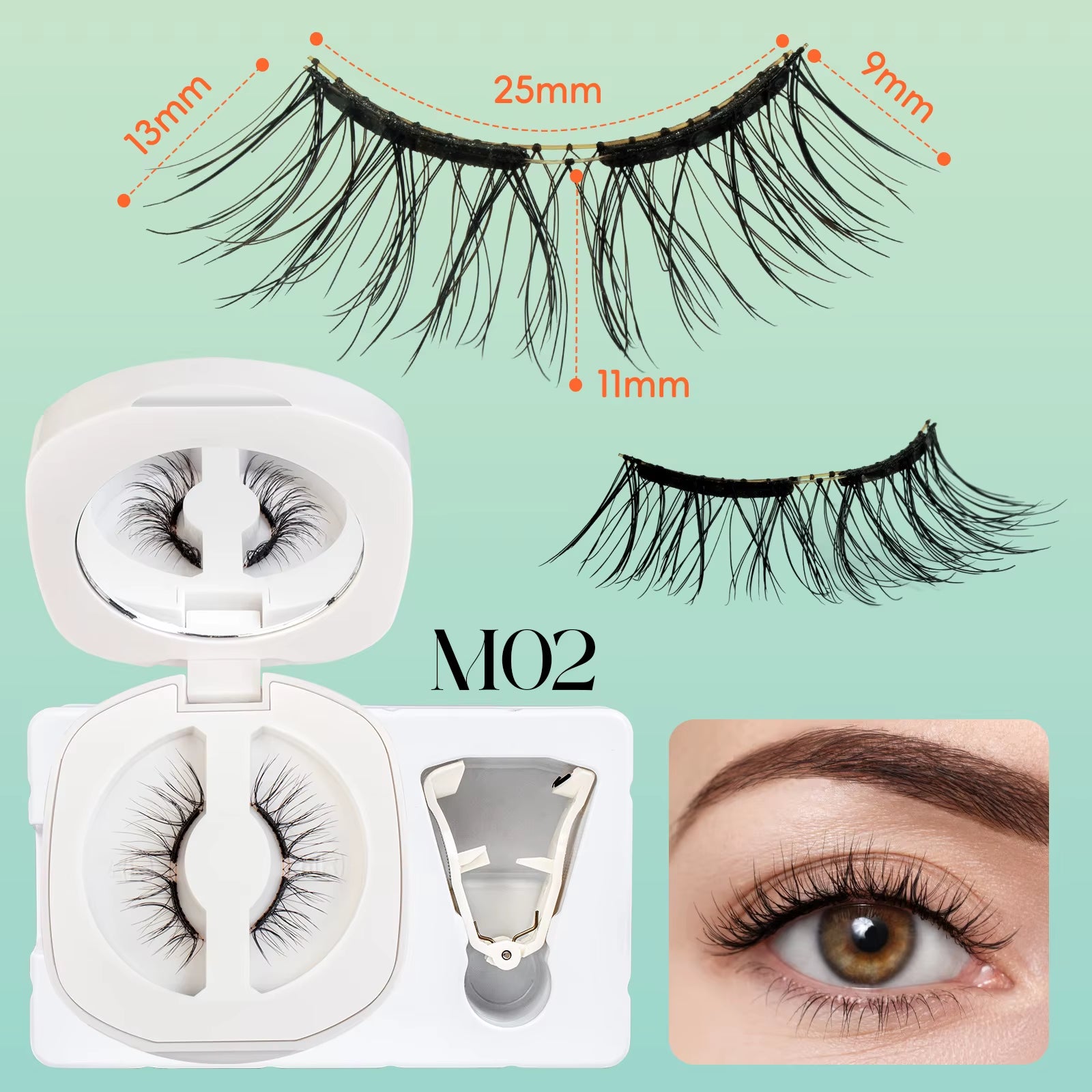 Soft Magnetic Eyelashes No Glue Needed Reusable Natural Look 3D Lashes Easy Apply Soft Magnetic Lashes Kit for Eye Makeup