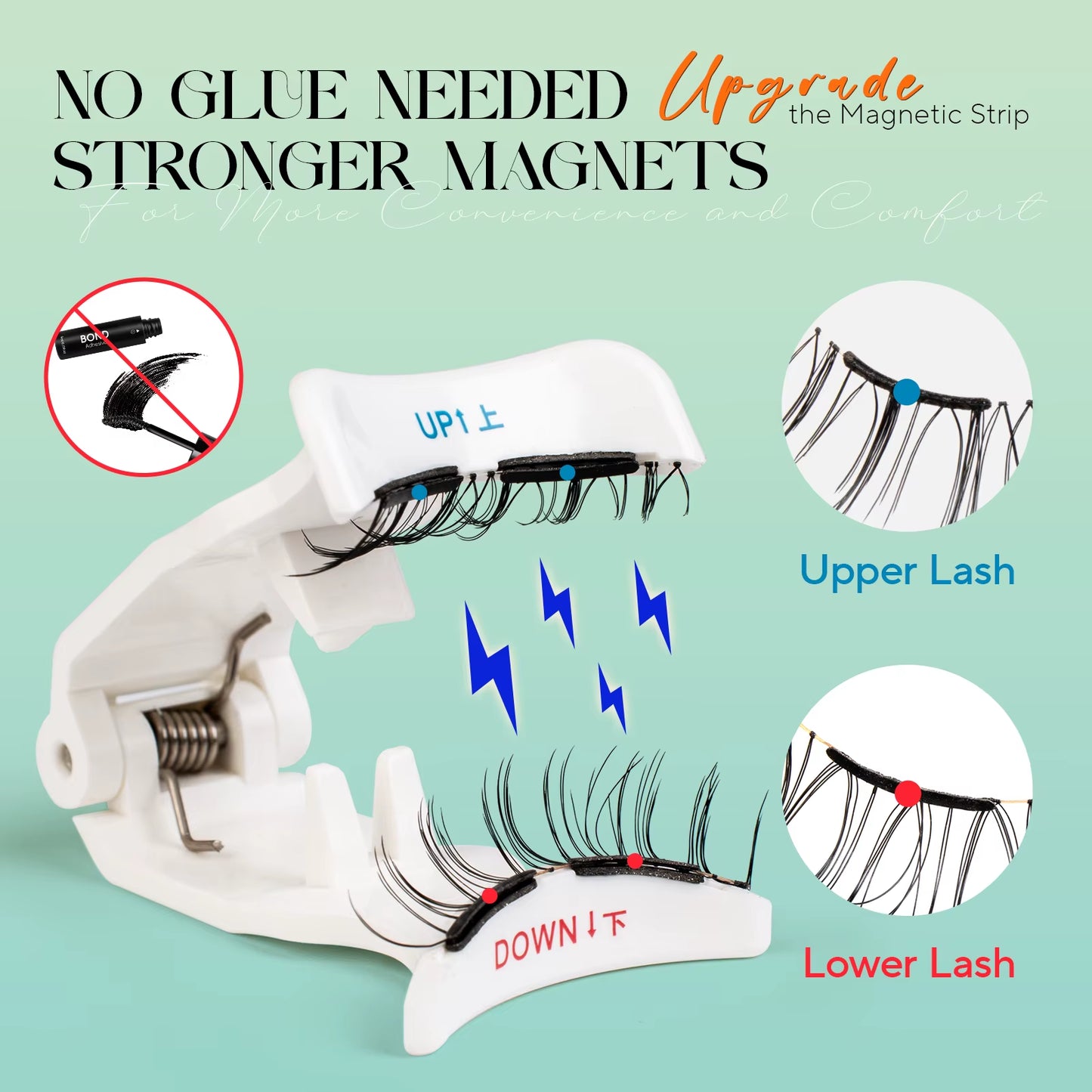 Soft Magnetic Eyelashes No Glue Needed Reusable Natural Look 3D Lashes Easy Apply Soft Magnetic Lashes Kit for Eye Makeup